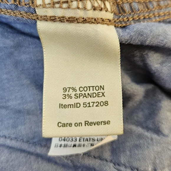 L.L. Bean Womens Lakewashed Chino Pants Mid Rise Pull On Elastic Waistband 12P - Picture 5 of 9